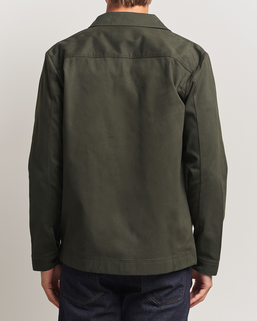 Heren | Overhemden | NN07 | Olav Cotton Overshirt Dark Army