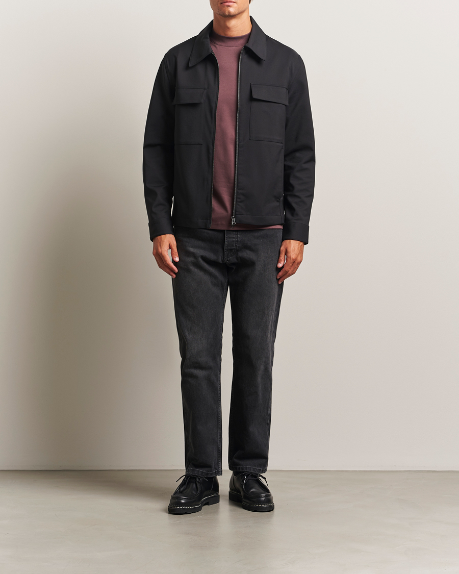 Heren | Overhemden | NN07 | Alban Technical Overshirt Black