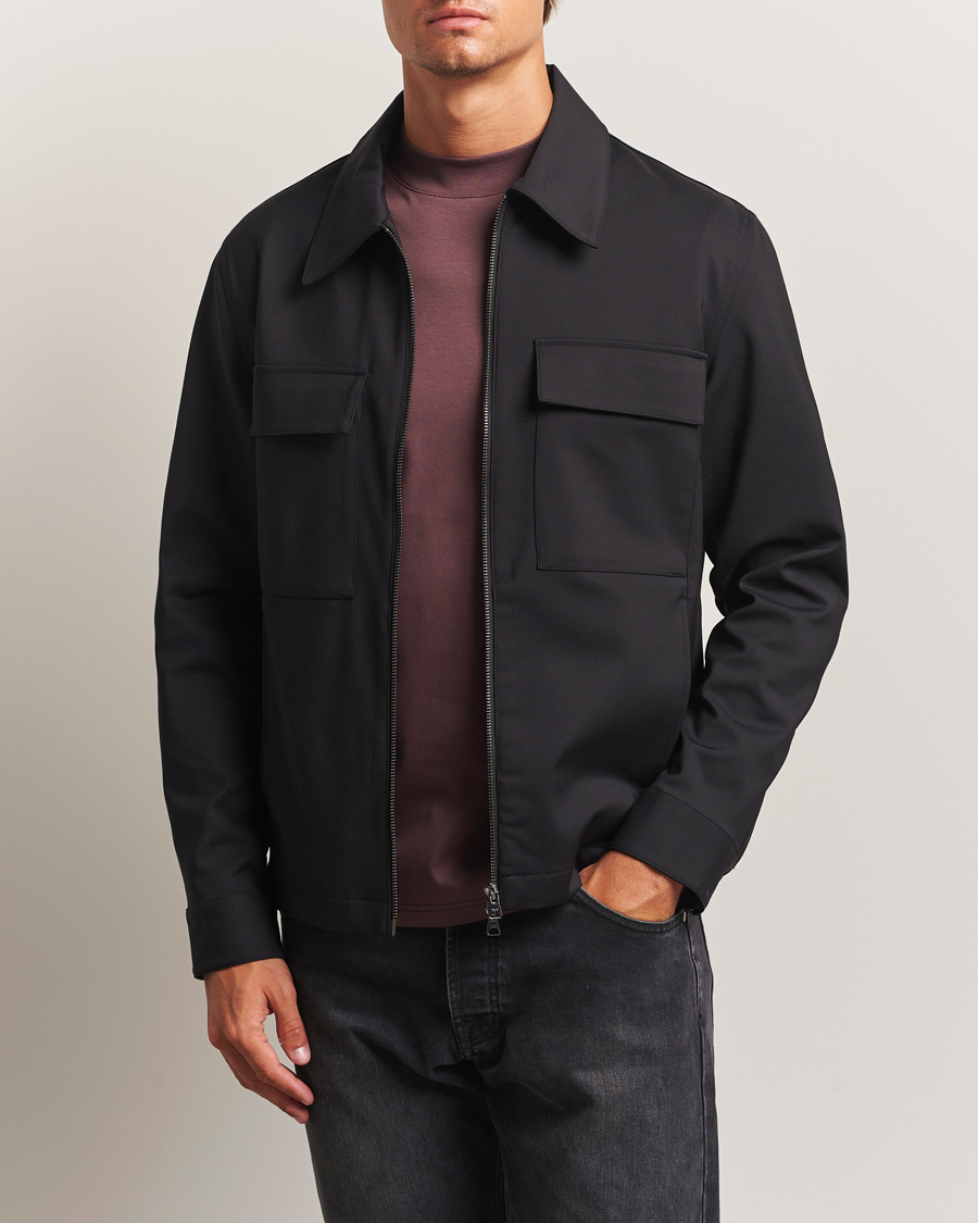 Heren | Overhemden | NN07 | Alban Technical Overshirt Black