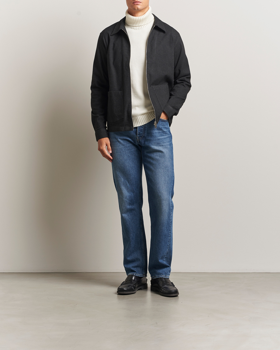 Heren | Overhemden | NN07 | Virgil Brushed Cotton Overshirt Black Multi