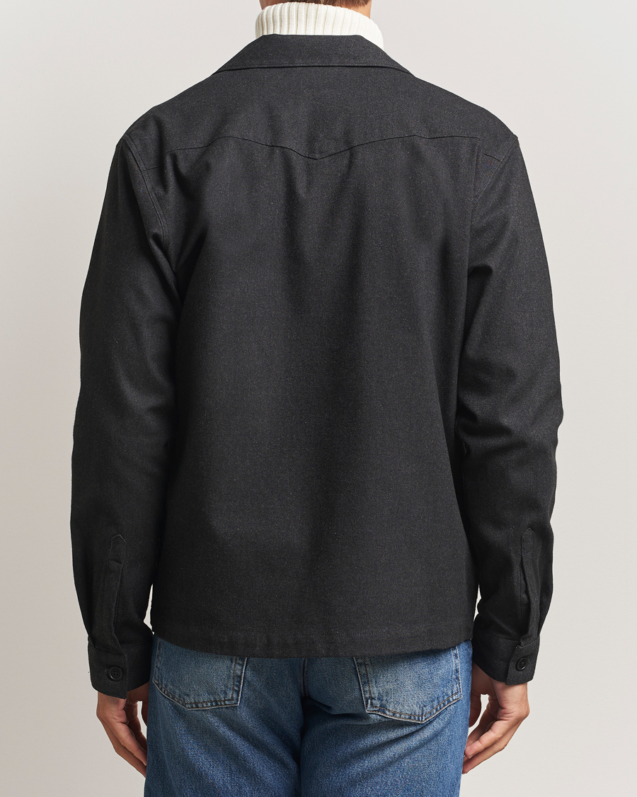 Heren | Overhemden | NN07 | Virgil Brushed Cotton Overshirt Black Multi