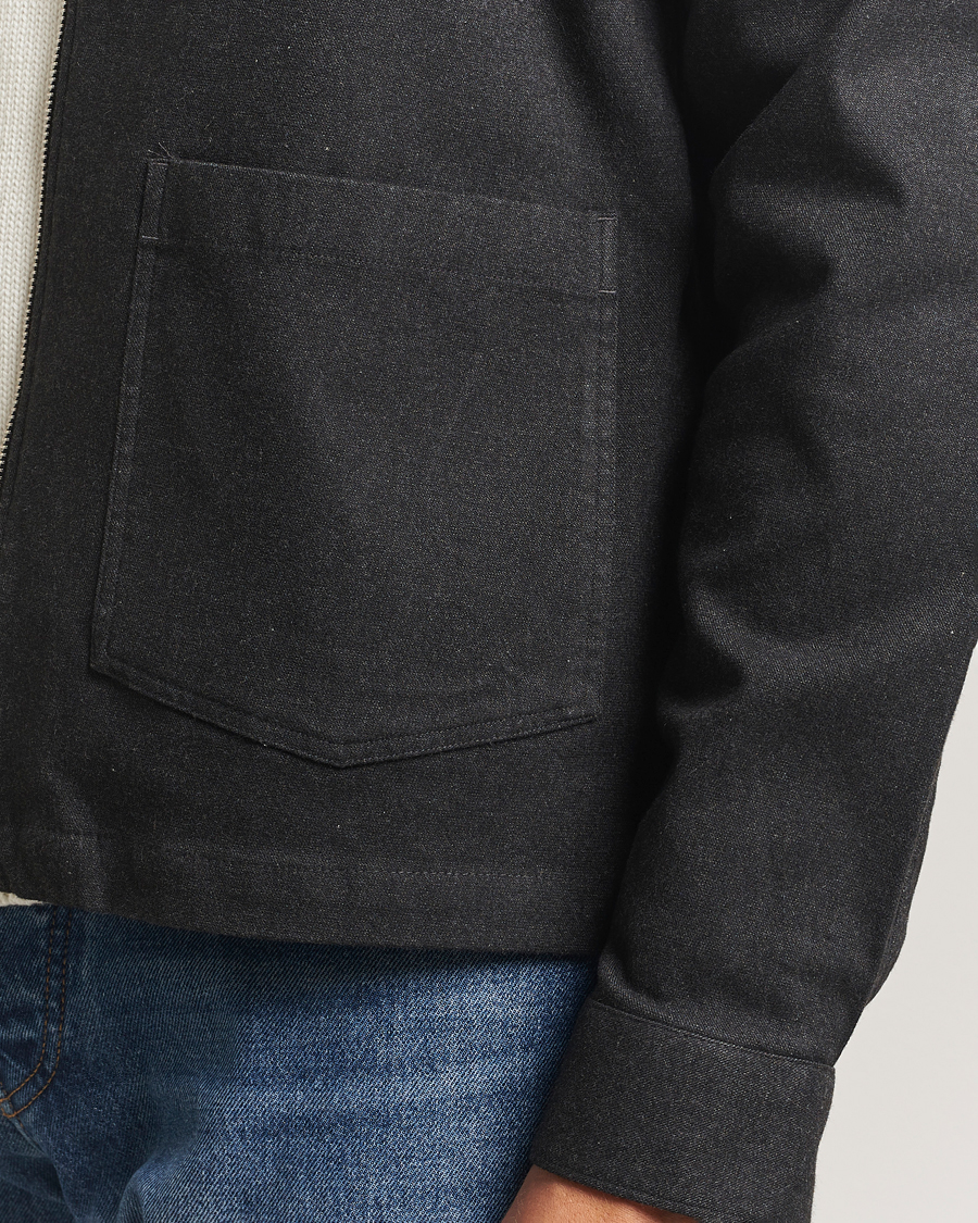 Heren | Overhemden | NN07 | Virgil Brushed Cotton Overshirt Black Multi