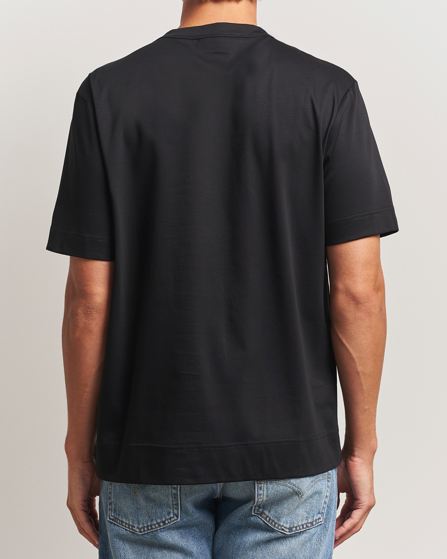 Heren | T-shirts | NN07 | Pedro Mercerized Flower T-Shirt Black