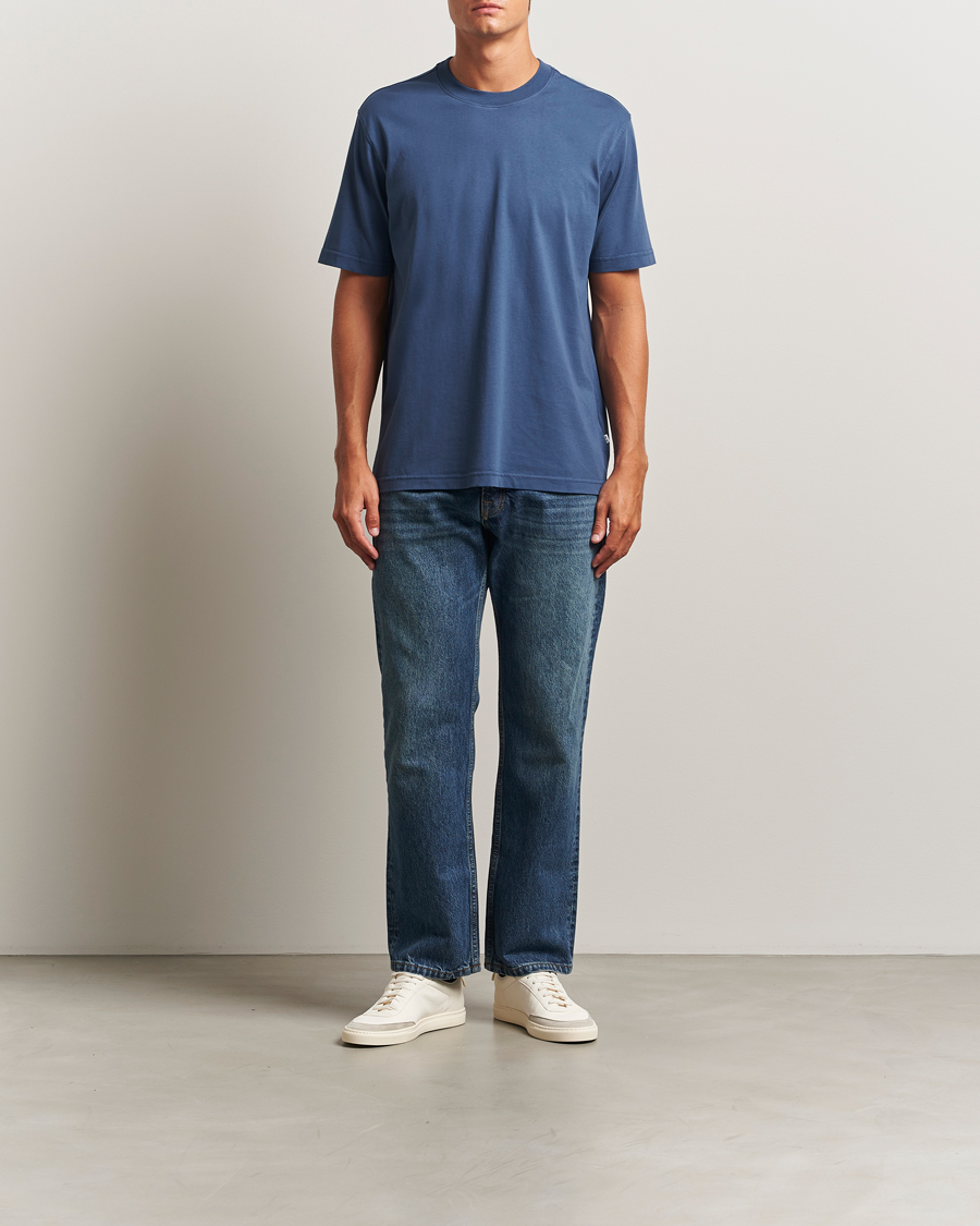 Heren | T-shirts | NN07 | Adam Crew Neck T-Shirt Denim Blue