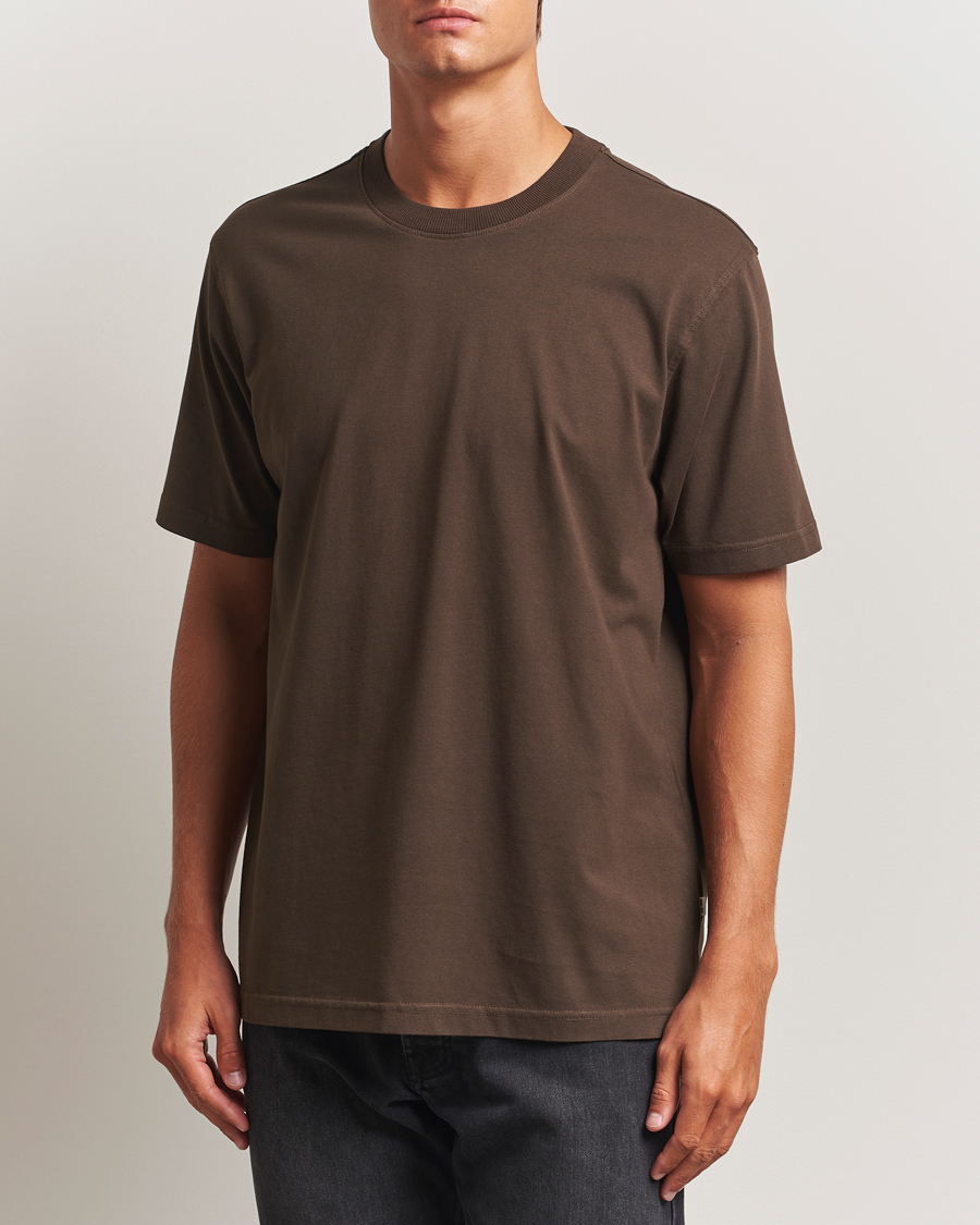 Heren | T-shirts | NN07 | Adam Crew Neck T-Shirt Demitasse Brown