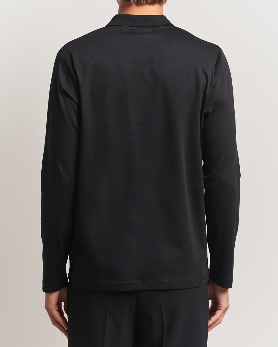 Heren | Polo's | NN07 | Paul Mercerized Long Sleeve Polo Black