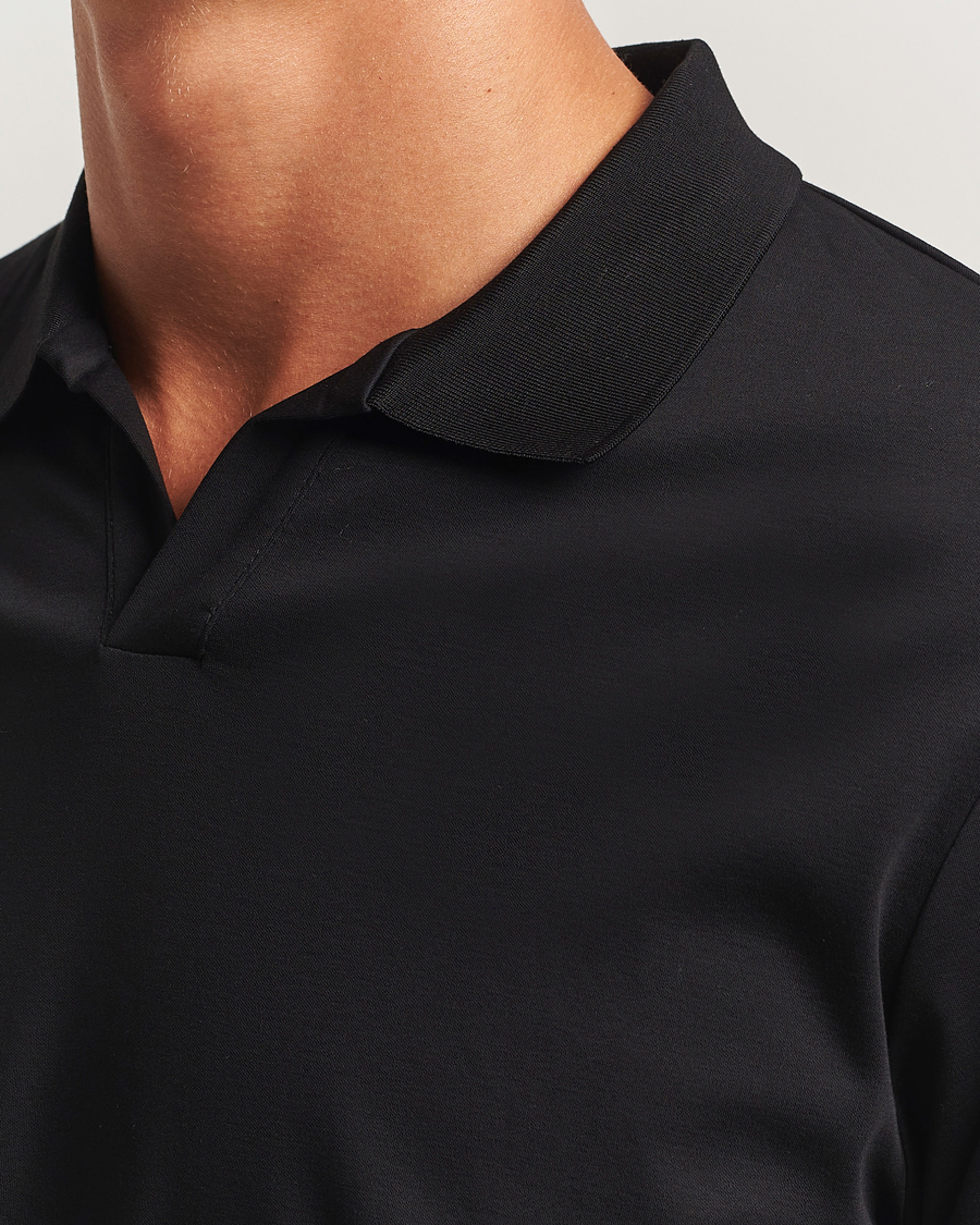 Heren | Polo's | NN07 | Paul Mercerized Long Sleeve Polo Black