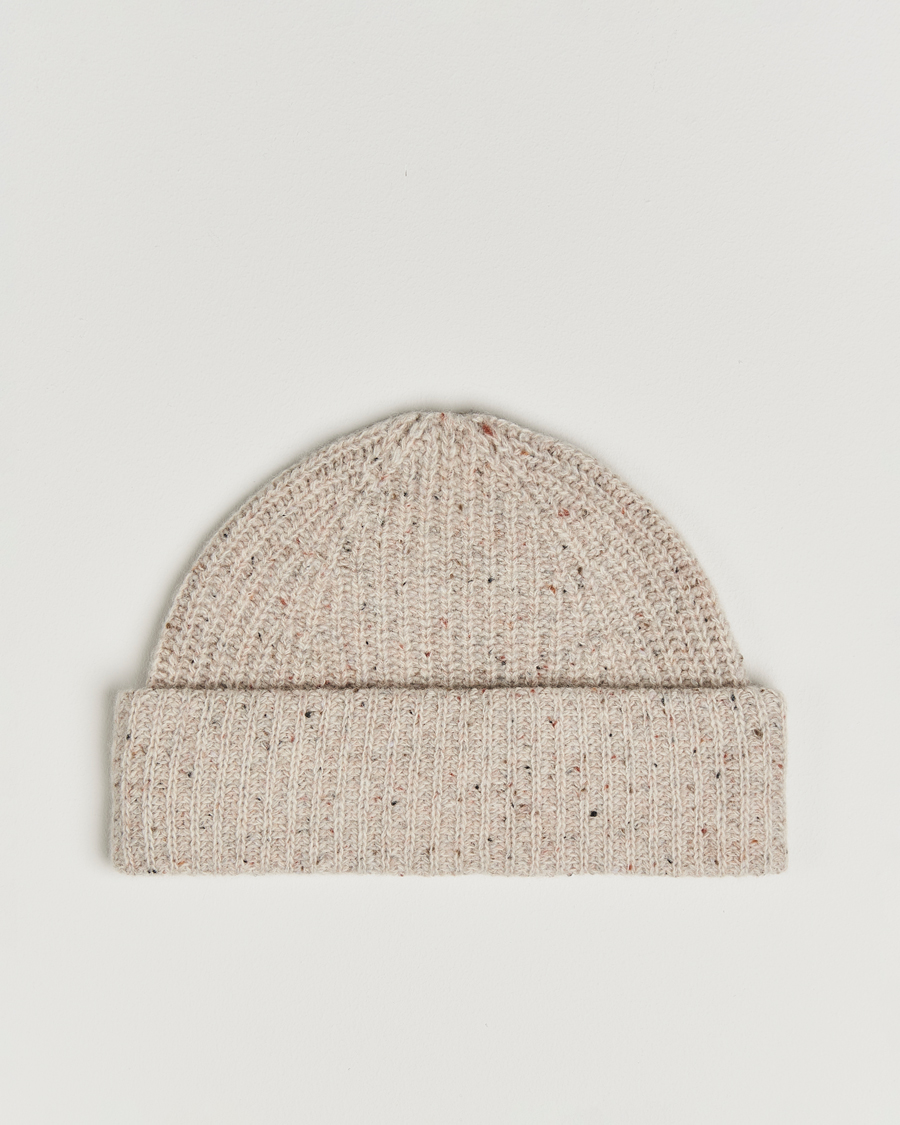 Heren | Mutsen | NN07 | Wool Donegal Sailor Beanie Cream