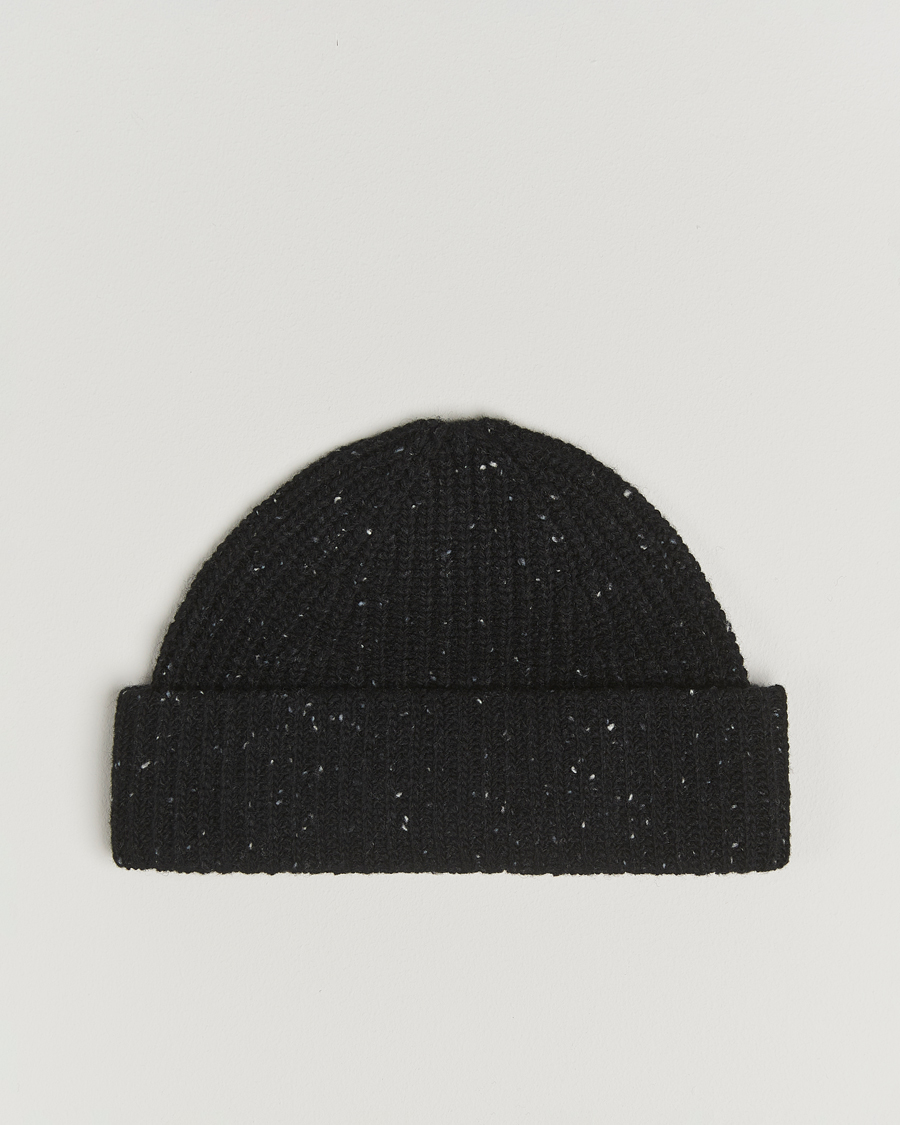 Heren | Mutsen | NN07 | Wool Donegal Sailor Beanie Black