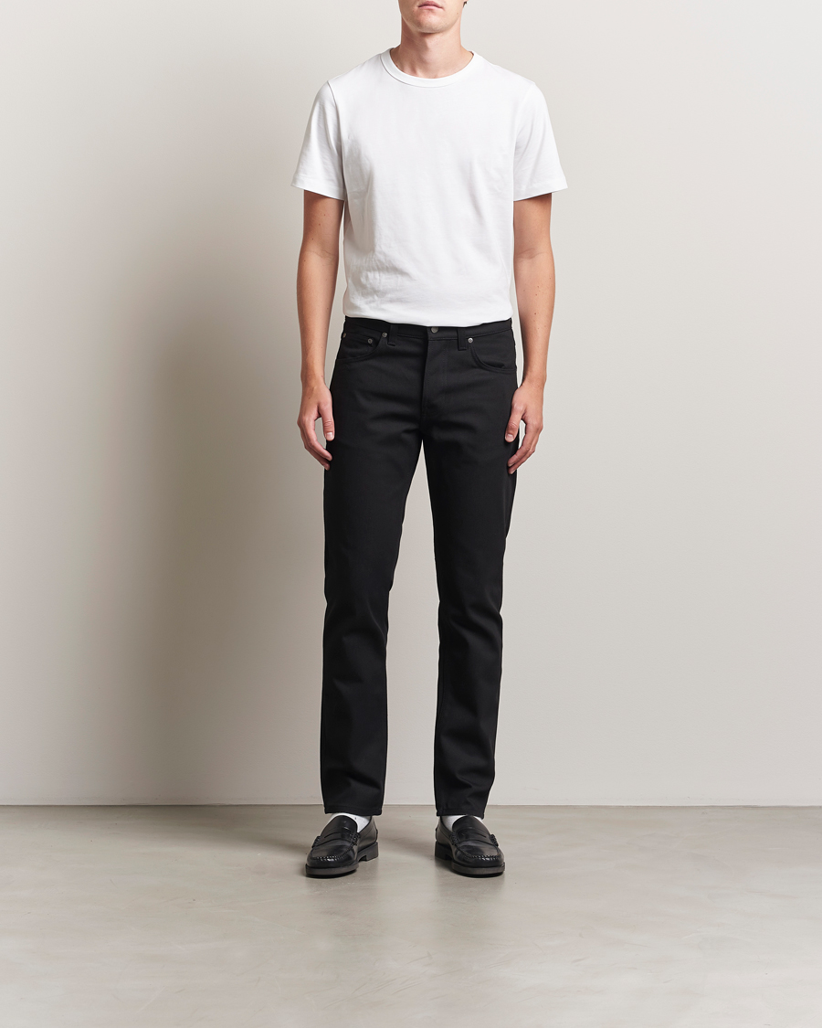 Heren | Jeans | Nudie Jeans | Solid Ollie Jeans Dry Pure Black