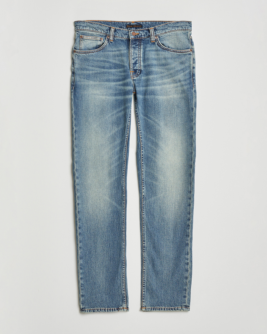 Heren | Jeans | Nudie Jeans | Solid Ollie Jeans Blue Clay
