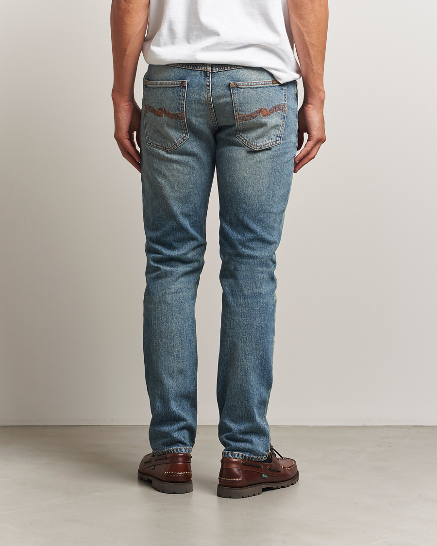 Heren | Jeans | Nudie Jeans | Solid Ollie Jeans Blue Clay