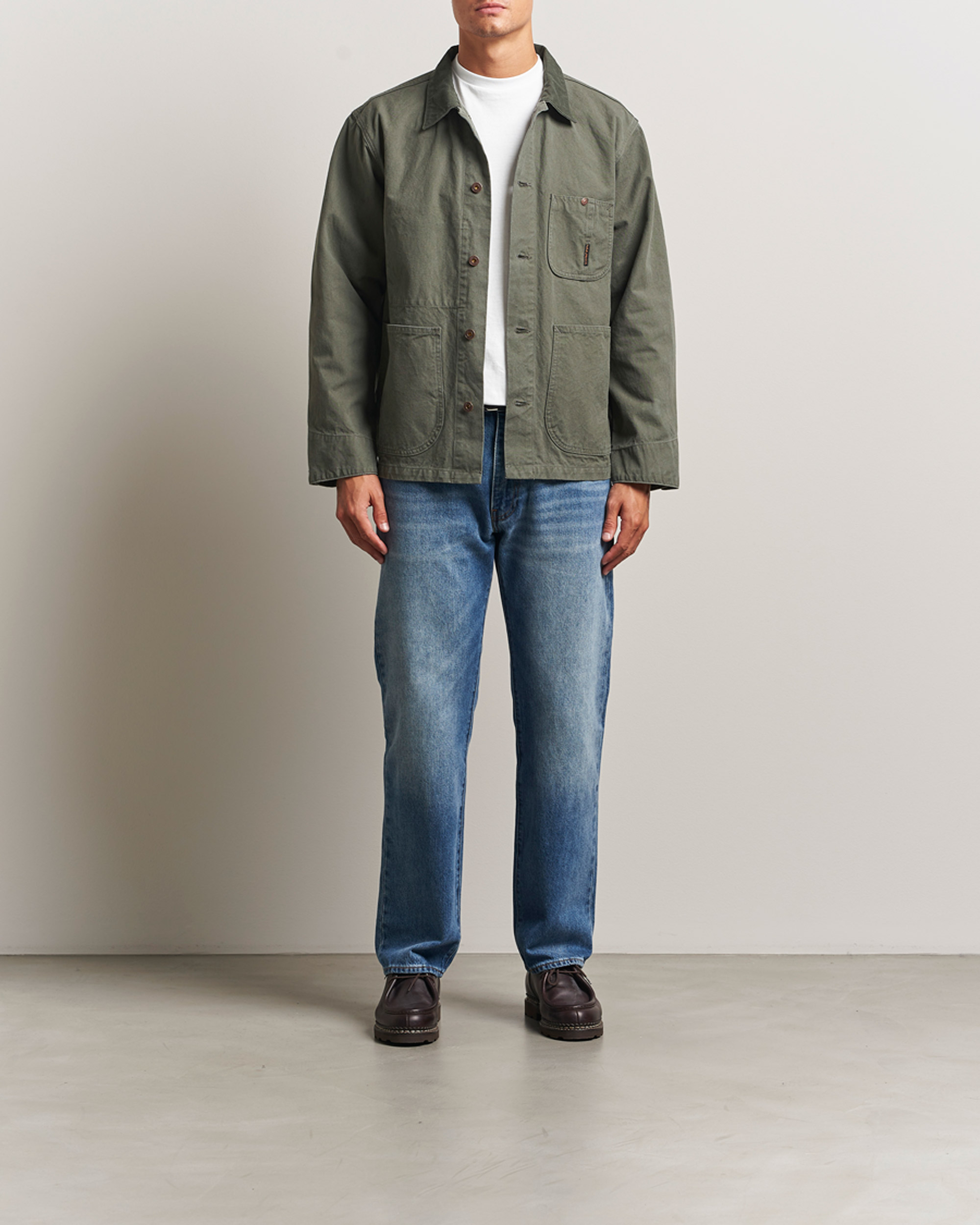 Heren | Overhemden | Nudie Jeans | Howie Duck Canvas Chore Jacket Green