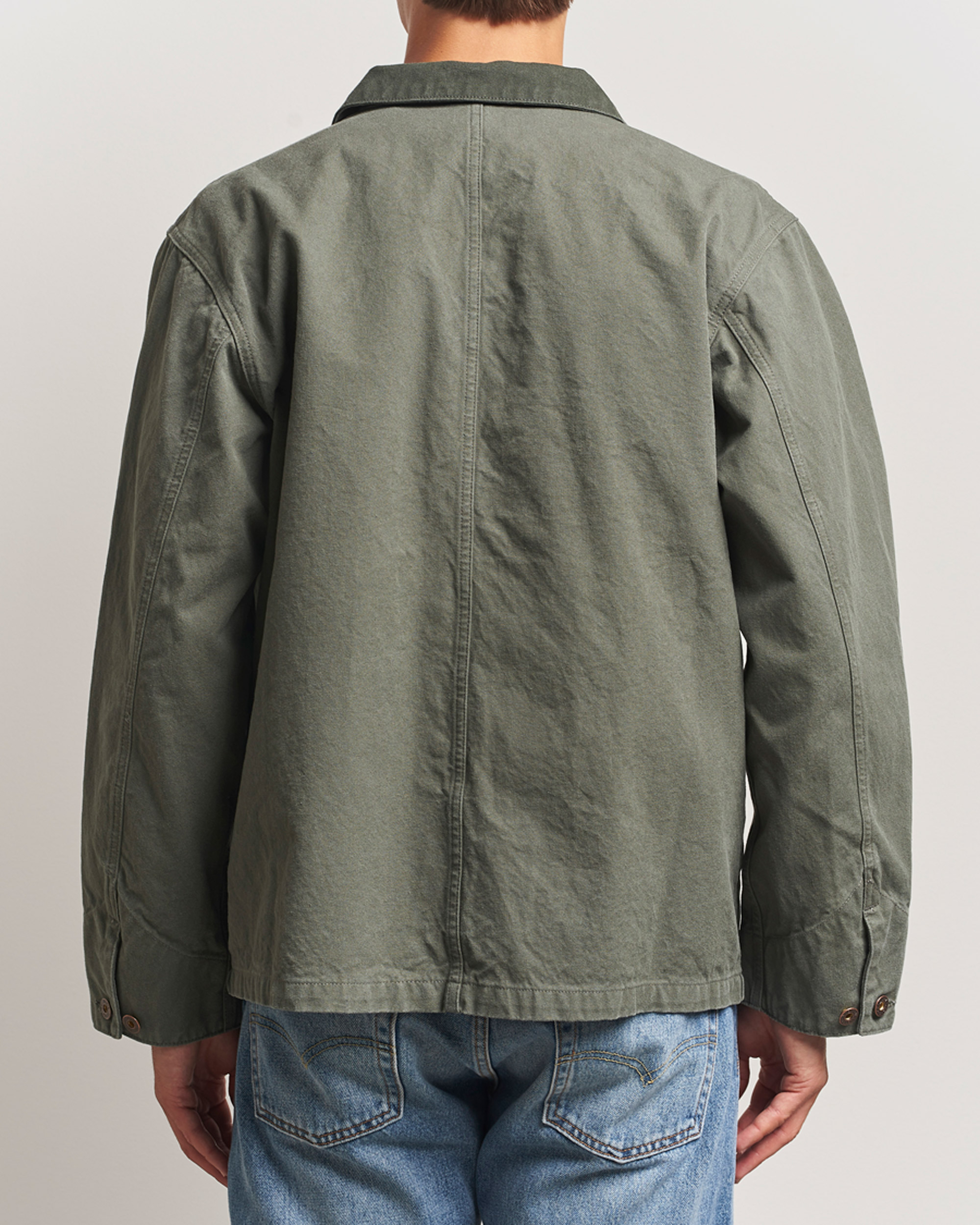 Heren | Overhemden | Nudie Jeans | Howie Duck Canvas Chore Jacket Green