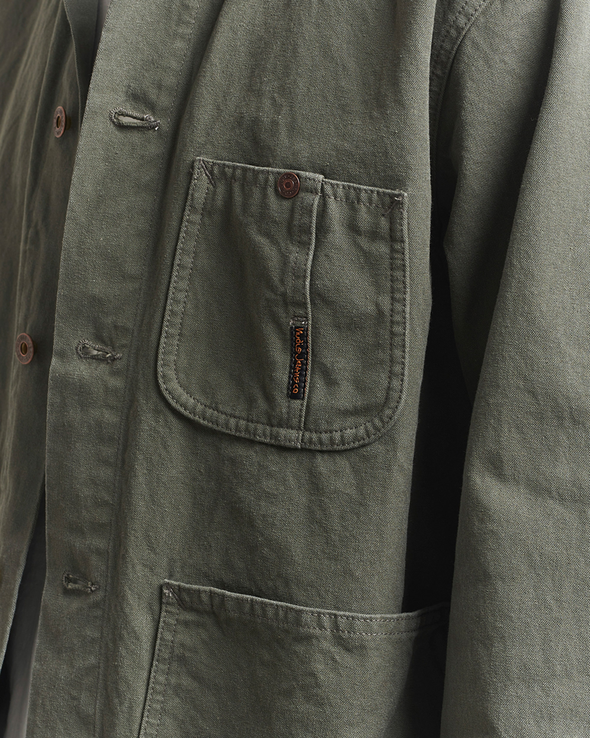 Heren | Overhemden | Nudie Jeans | Howie Duck Canvas Chore Jacket Green