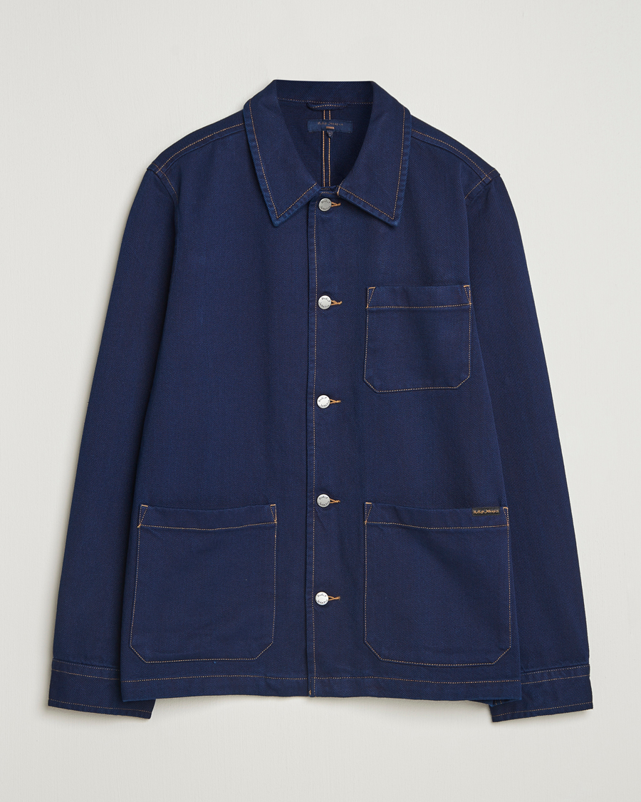 Heren | Overhemden | Nudie Jeans | Barney Indigo Workwear Jacket Dark Blue