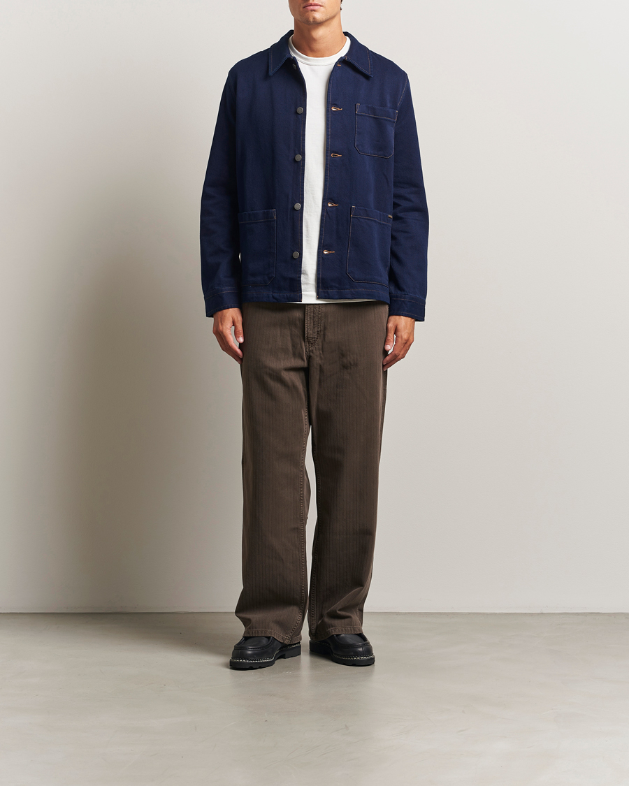 Heren | Overhemden | Nudie Jeans | Barney Indigo Workwear Jacket Dark Blue