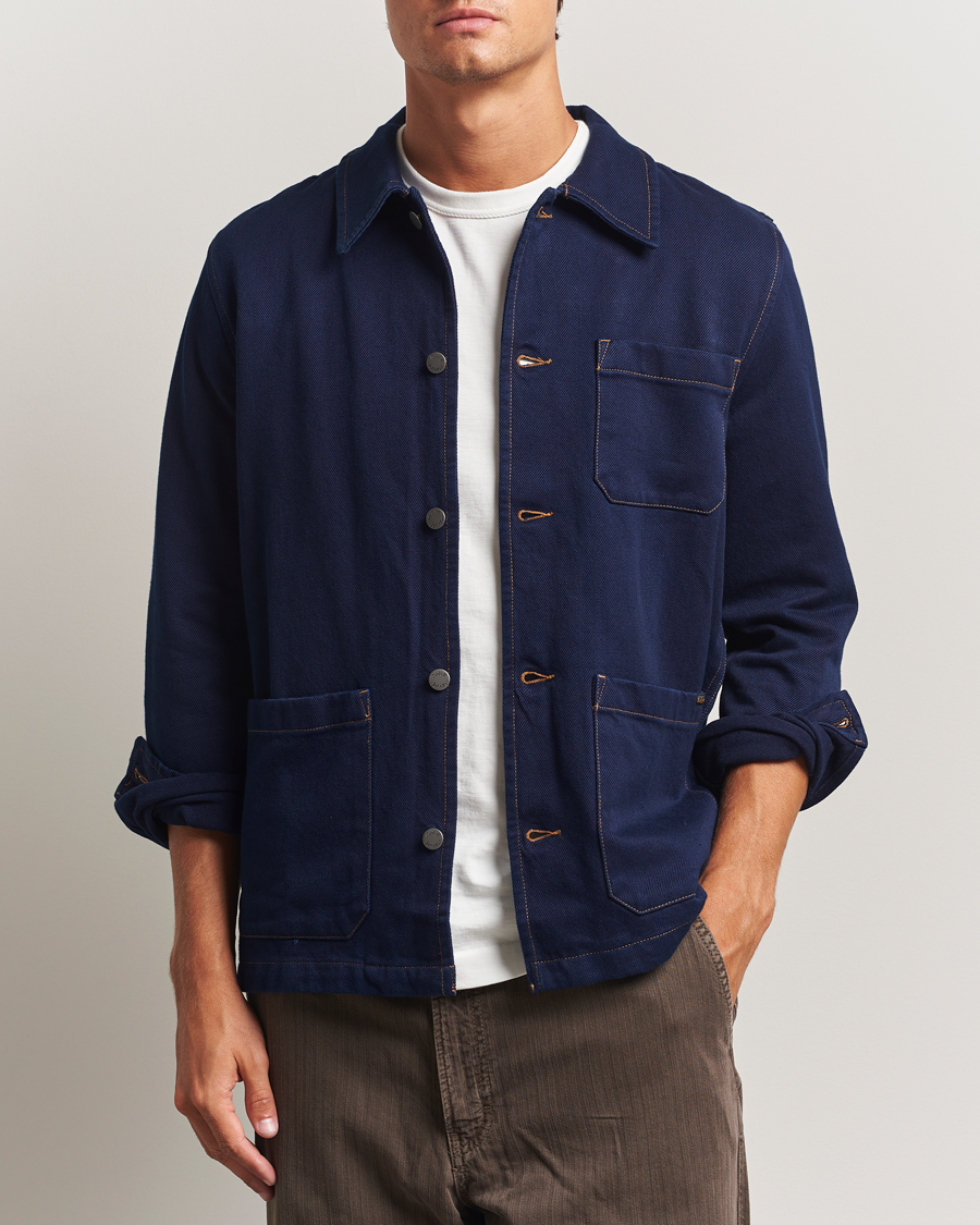 Heren | Overhemden | Nudie Jeans | Barney Indigo Workwear Jacket Dark Blue