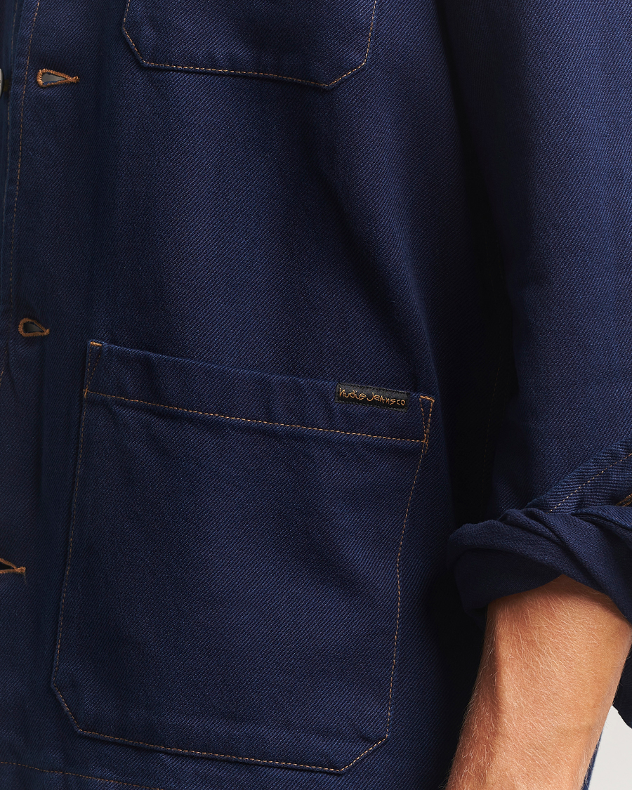 Heren | Overhemden | Nudie Jeans | Barney Indigo Workwear Jacket Dark Blue