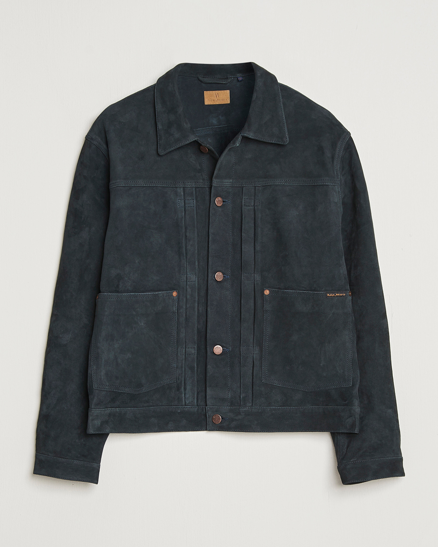 Heren | Jassen | Nudie Jeans | Dante II Suede Jacket Navy