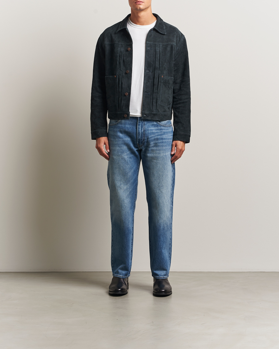 Heren | Jassen | Nudie Jeans | Dante II Suede Jacket Navy