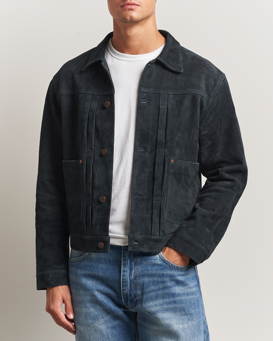 Heren | Jassen | Nudie Jeans | Dante II Suede Jacket Navy