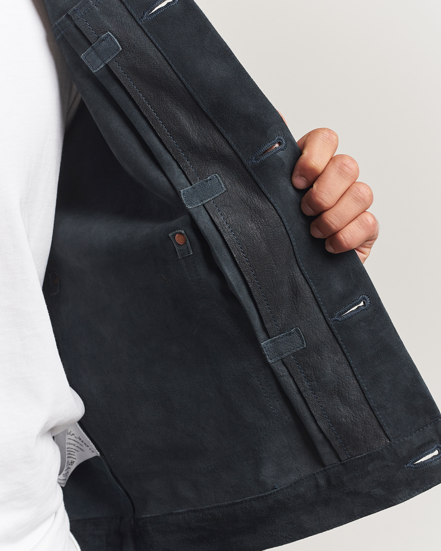 Heren | Jassen | Nudie Jeans | Dante II Suede Jacket Navy