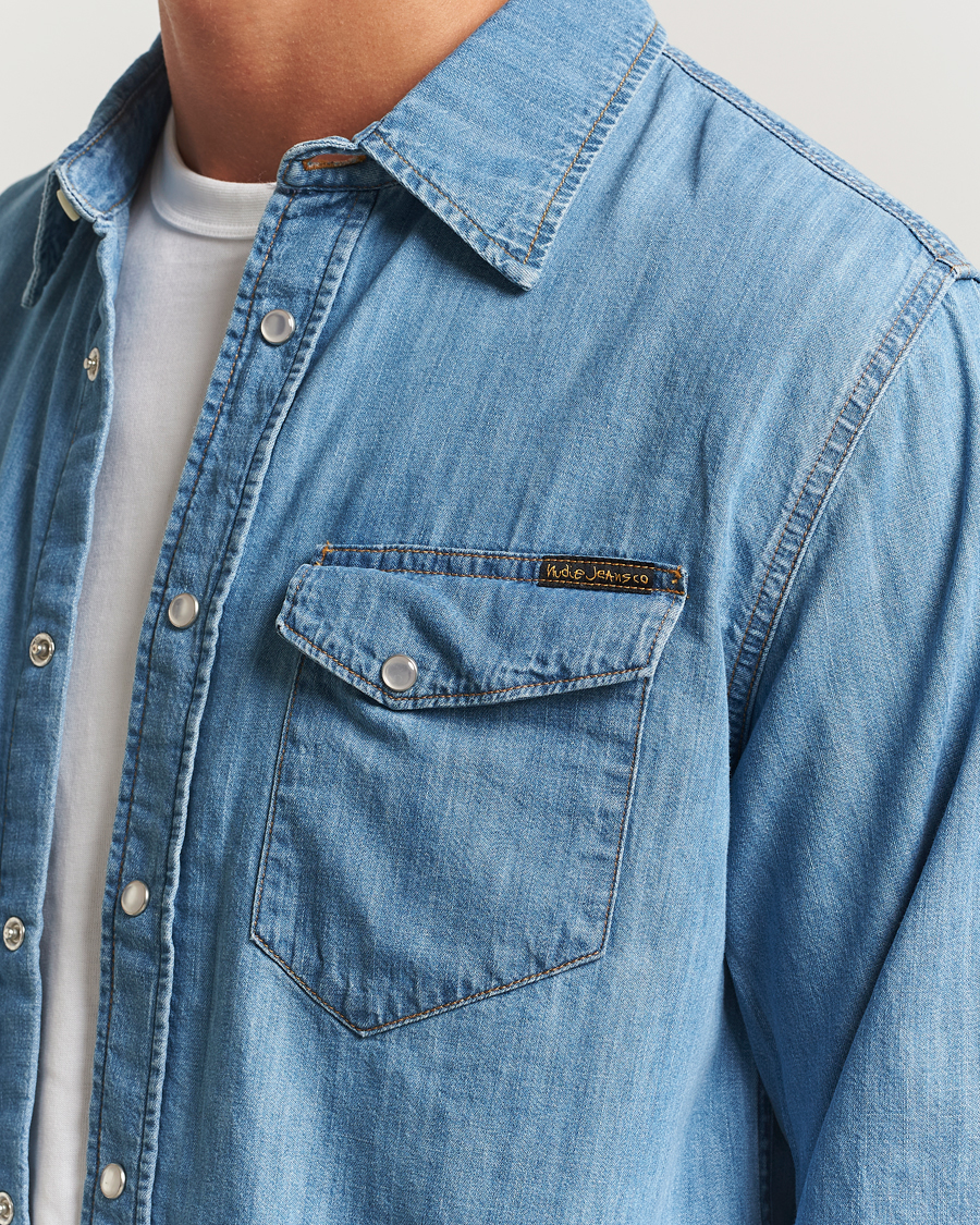Heren | Overhemden | Nudie Jeans | Gunnar Denim Shirt Light Blue