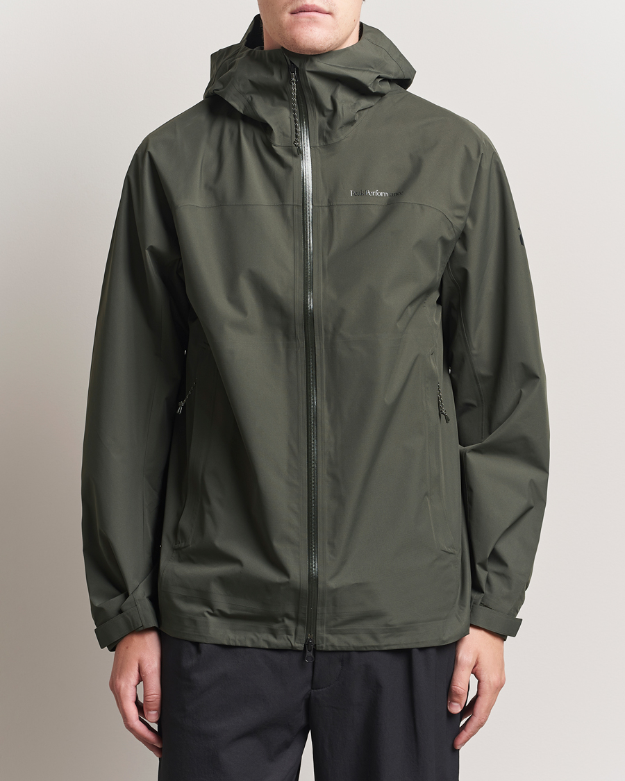 Heren | Jassen | Peak Performance | Treeline Shell Hooded Jacket Olive Extreme