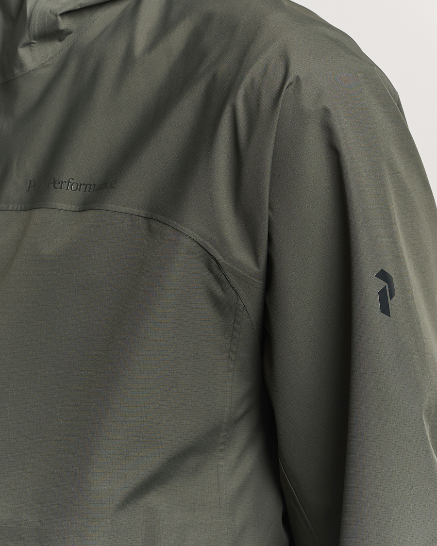 Heren | Jassen | Peak Performance | Treeline Shell Hooded Jacket Olive Extreme