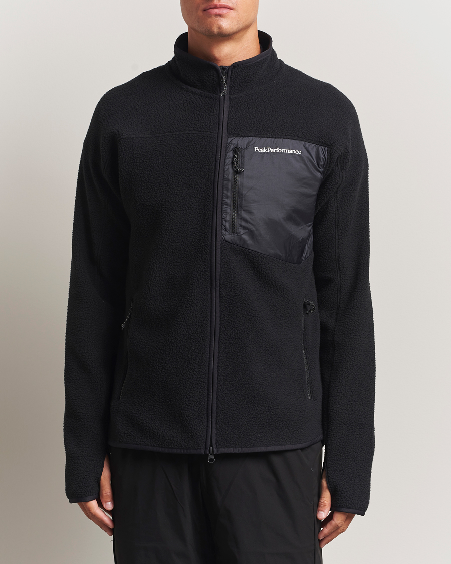 Heren | Truien | Peak Performance | Pile Full Zip Black