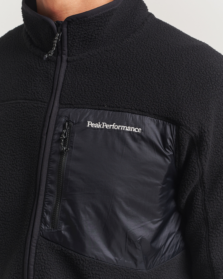 Heren | Truien | Peak Performance | Pile Full Zip Black