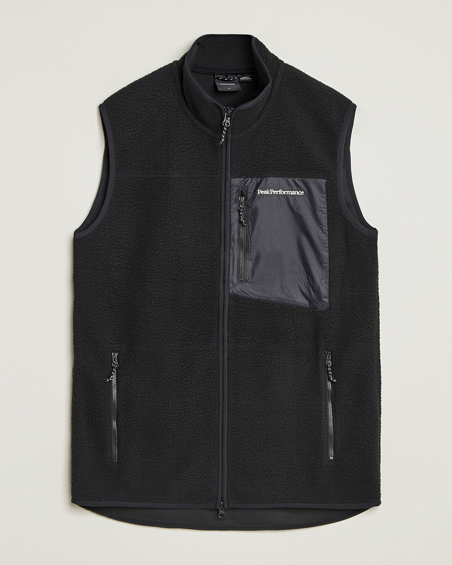 Heren | Truien | Peak Performance | Pile Vest Black