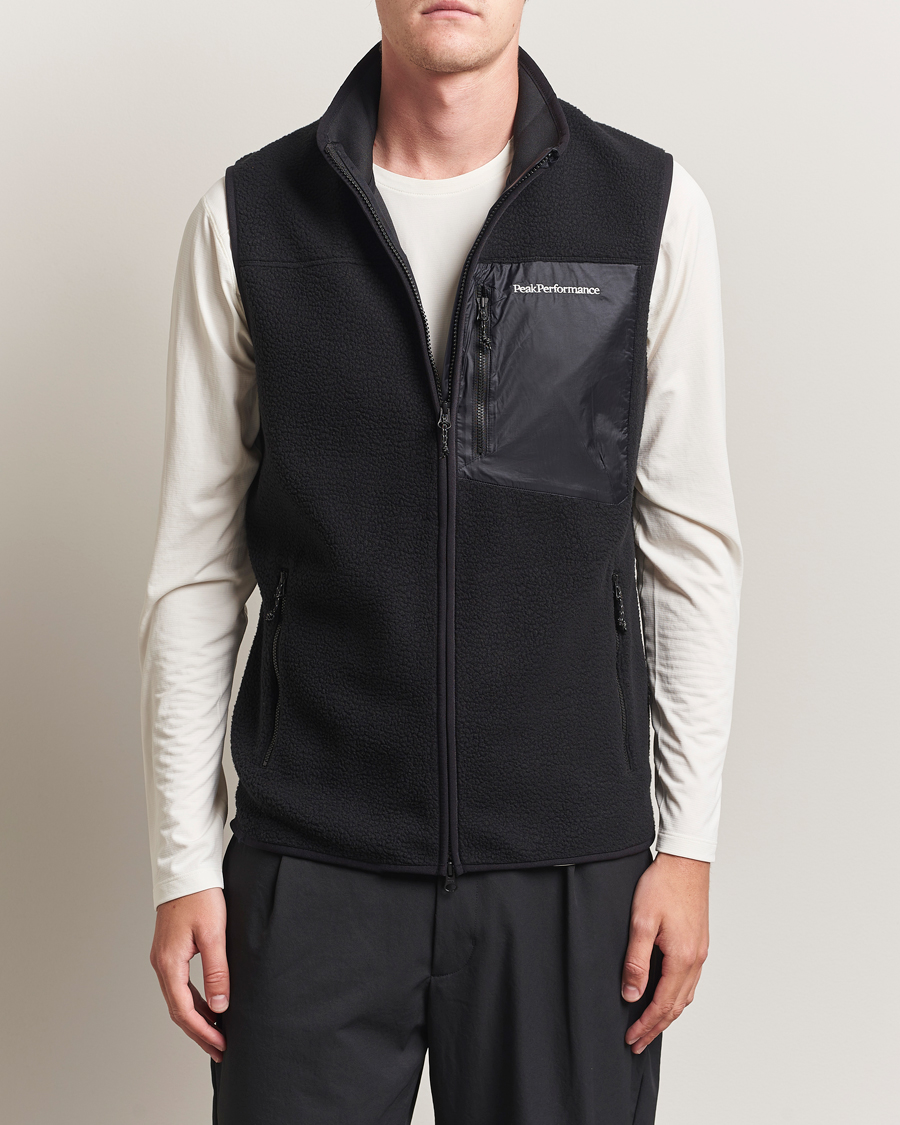 Heren | Truien | Peak Performance | Pile Vest Black