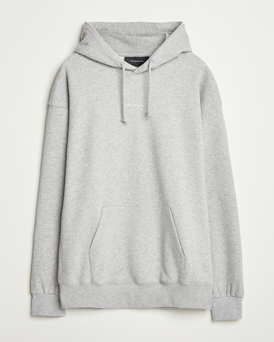 Heren | Truien | Peak Performance | Original Terry Hoodie Grey Melange