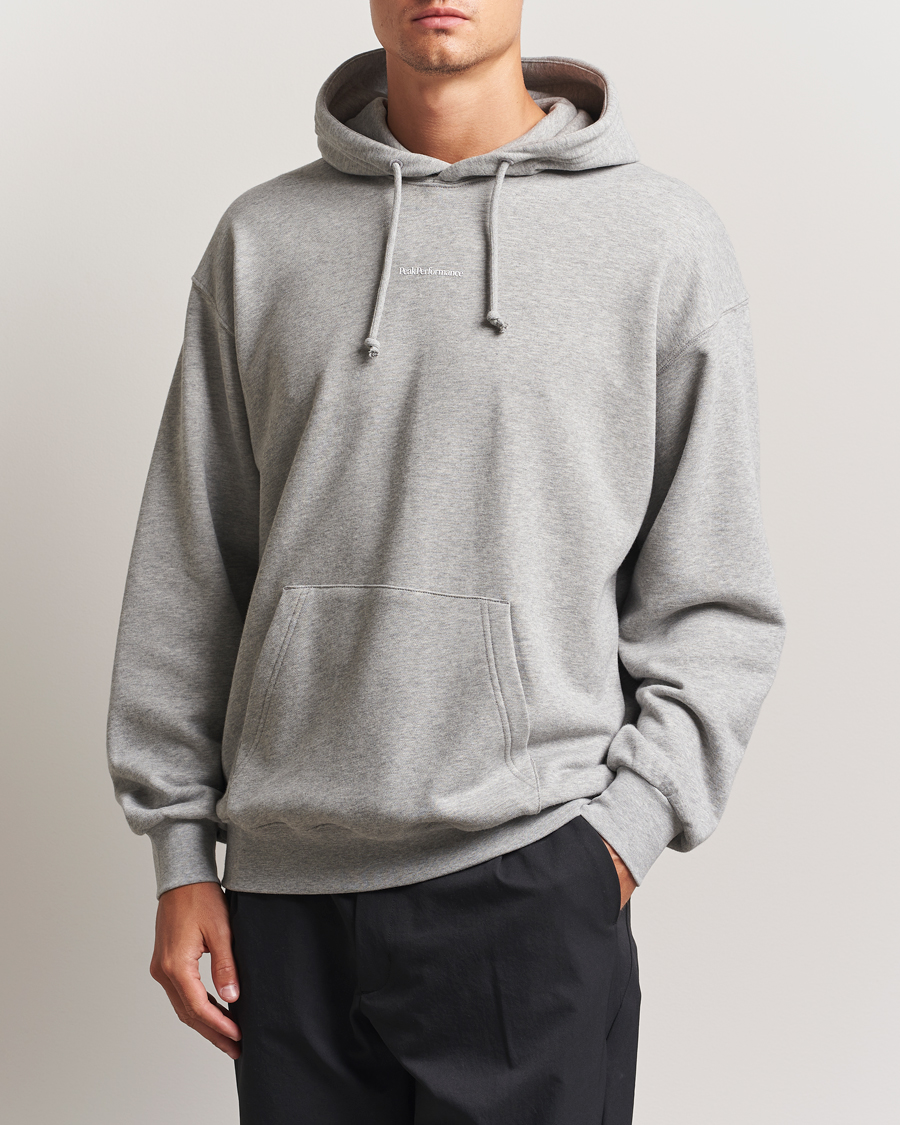 Heren | Truien | Peak Performance | Original Terry Hoodie Grey Melange