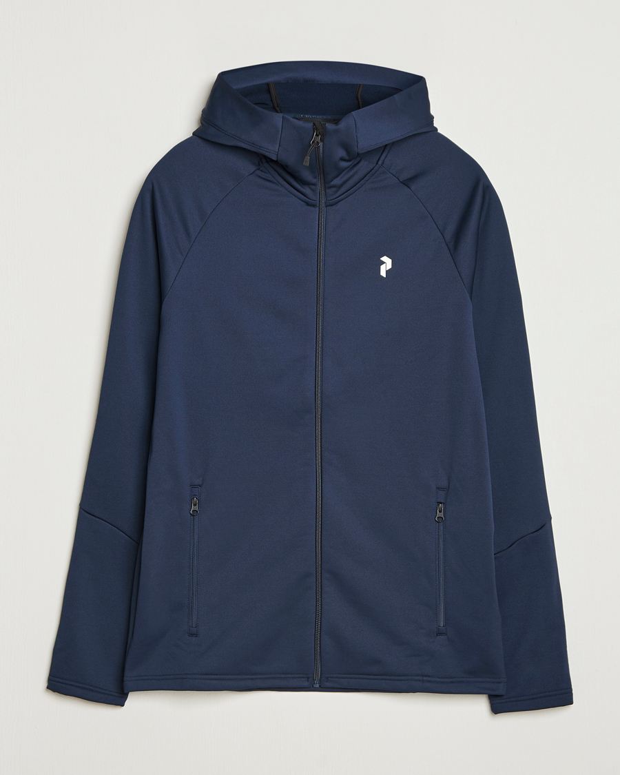 Heren | Truien | Peak Performance | Rider Hooded Full Zip Blue Shadow
