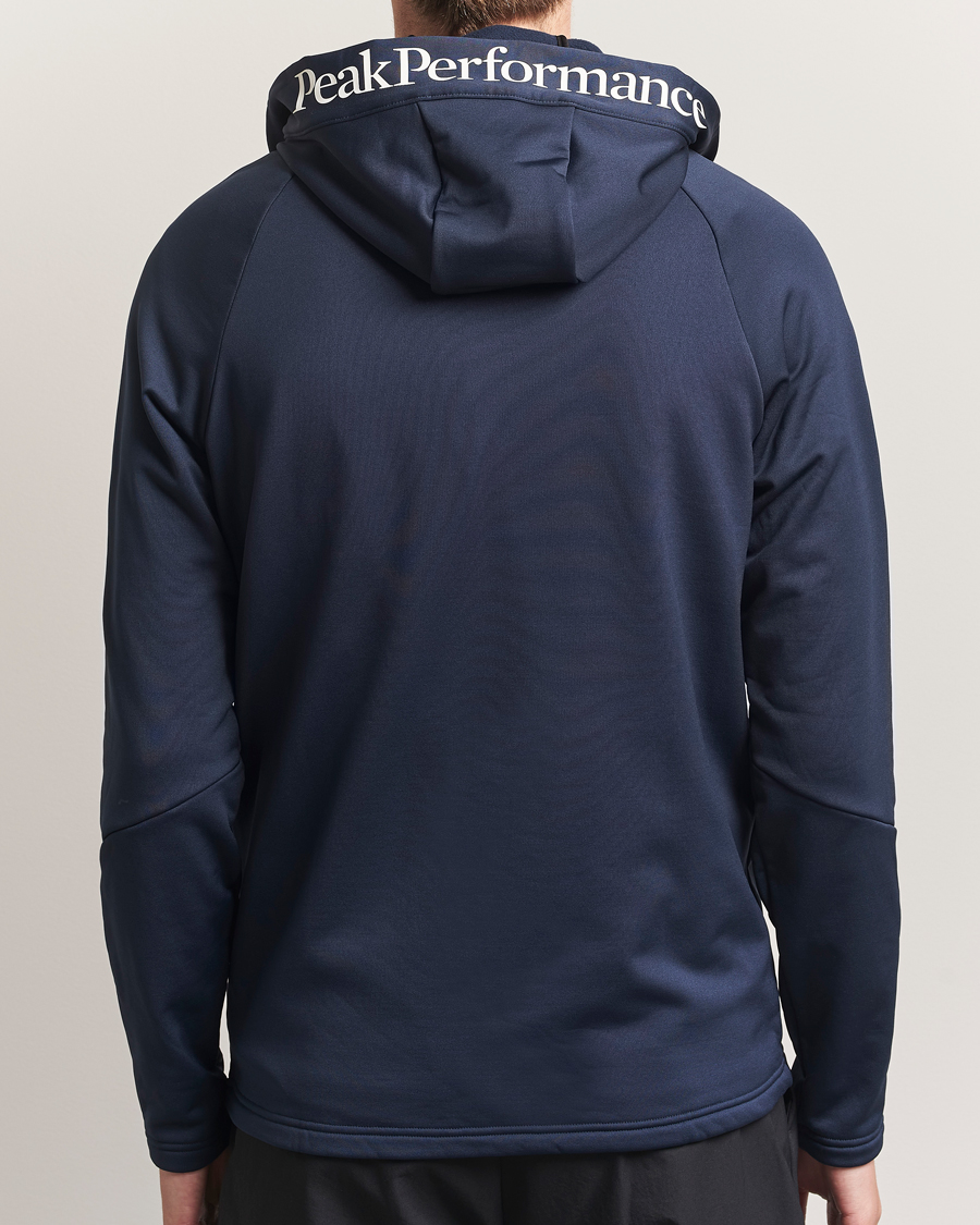 Heren | Truien | Peak Performance | Rider Hooded Full Zip Blue Shadow