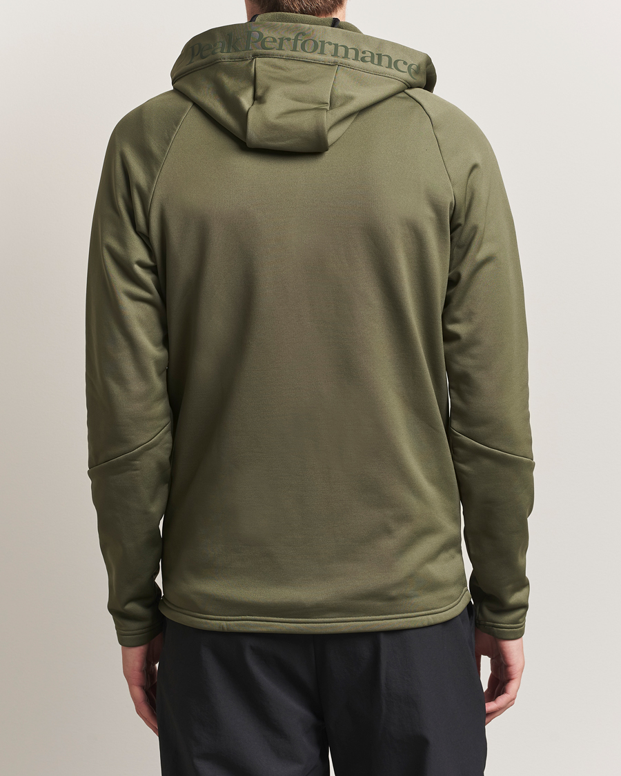 Heren | Truien | Peak Performance | Rider Full Zip Hoodie Pine Needle