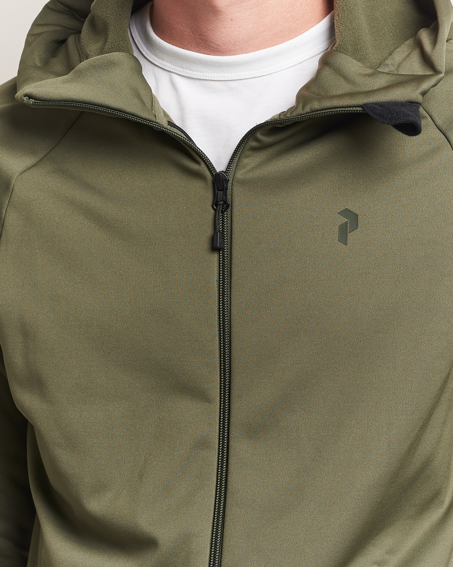 Heren | Truien | Peak Performance | Rider Full Zip Hoodie Pine Needle