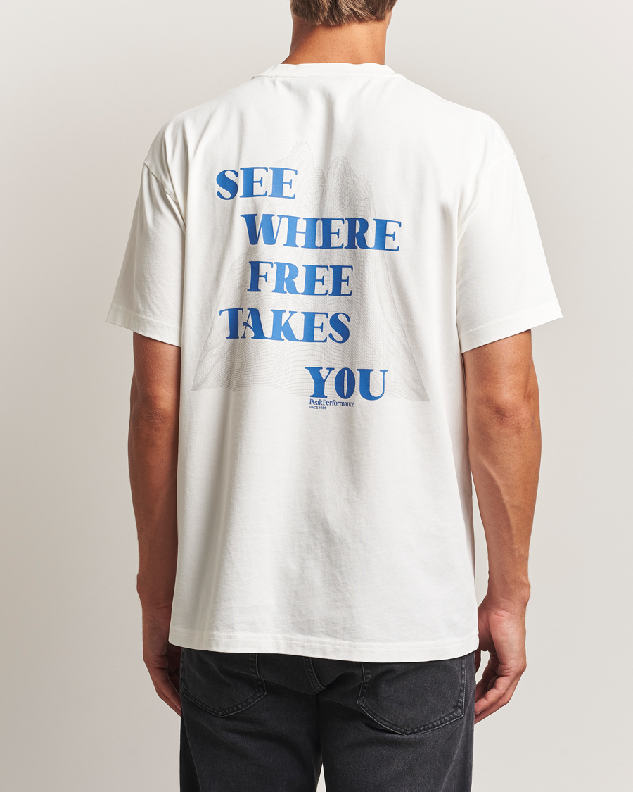 Heren | T-shirts | Peak Performance | Graphic Crew Neck T-Shirt Off White