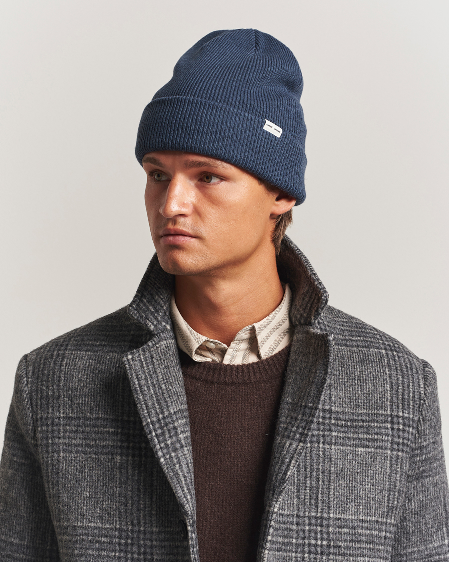 Heren | Mutsen | Samsøe Samsøe | The Wool Beanie Midnight Navy