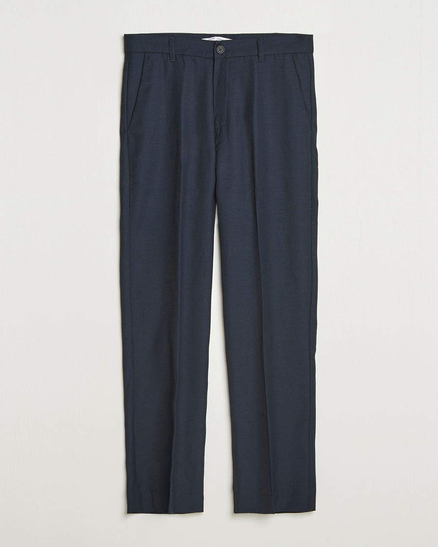 Heren | Broeken | Samsøe Samsøe | Noah Pleated Trousers Salute Navy