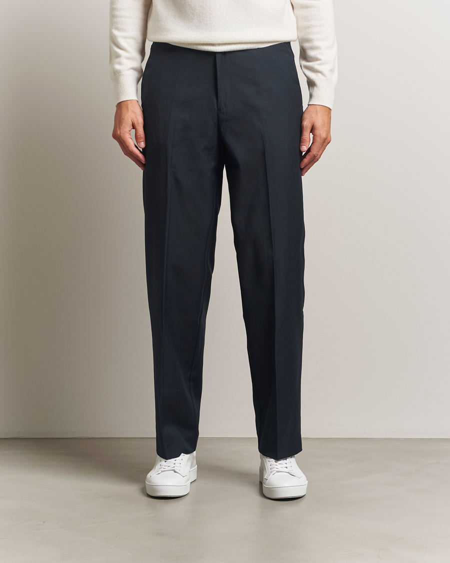 Heren | Broeken | Samsøe Samsøe | Noah Pleated Trousers Salute Navy