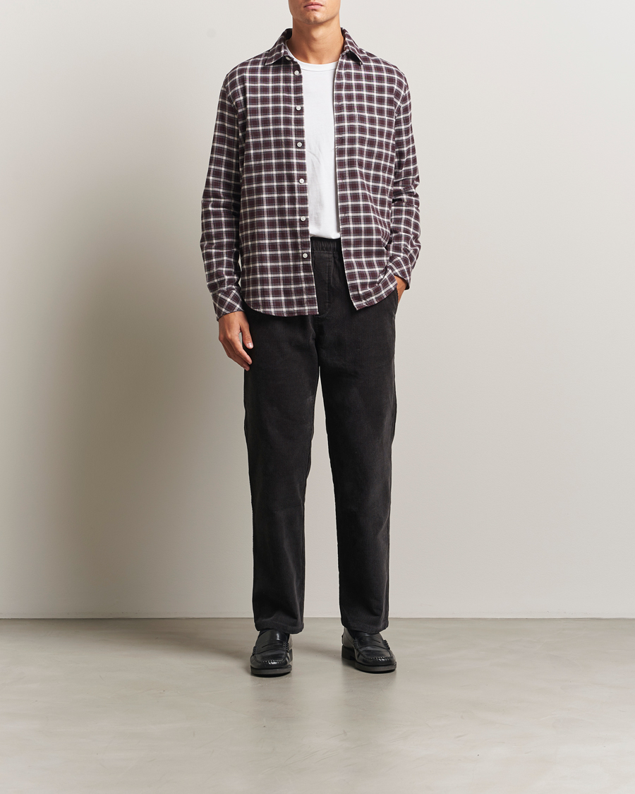 Heren | Broeken | Samsøe Samsøe | Jabari Corduroy Drawstring Trousers Black Oyster