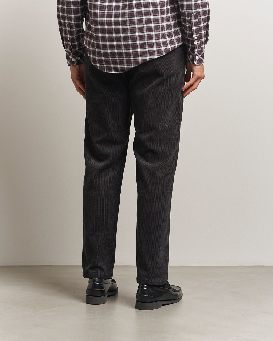 Heren | Broeken | Samsøe Samsøe | Jabari Corduroy Drawstring Trousers Black Oyster
