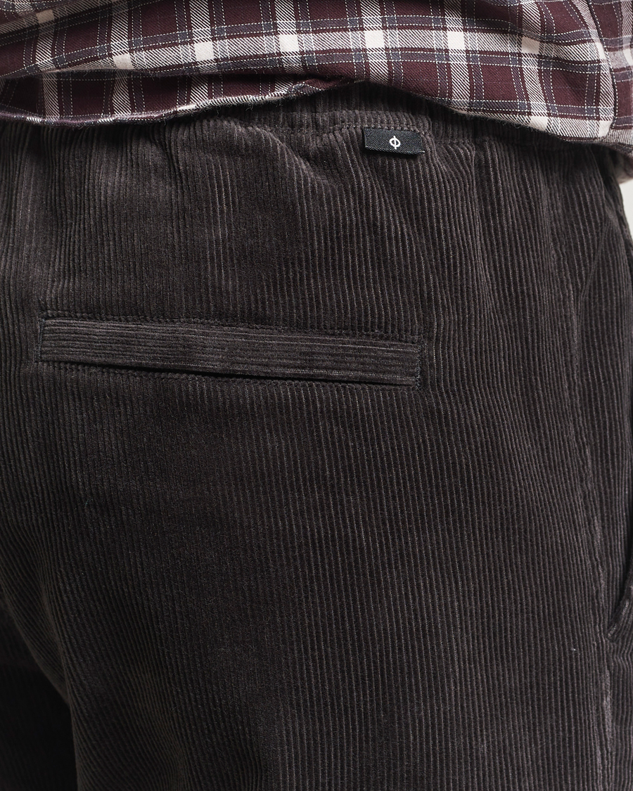 Heren | Broeken | Samsøe Samsøe | Jabari Corduroy Drawstring Trousers Black Oyster