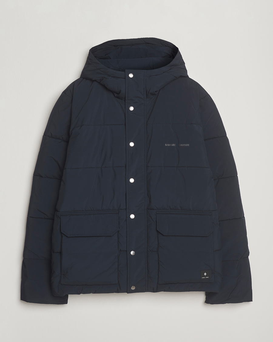 Heren | Jassen | Samsøe Samsøe | Ulf Down Hooded Puffer Salute Navy