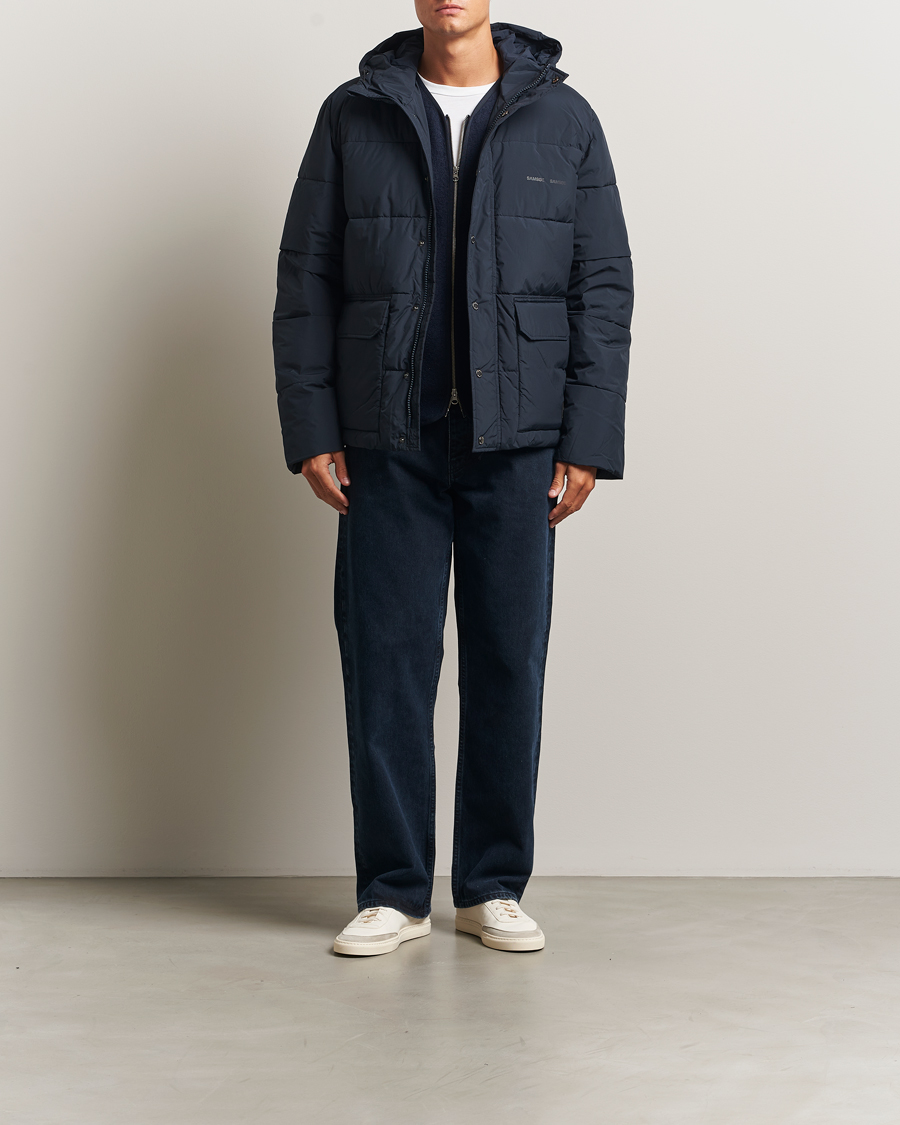 Heren | Jassen | Samsøe Samsøe | Ulf Down Hooded Puffer Salute Navy