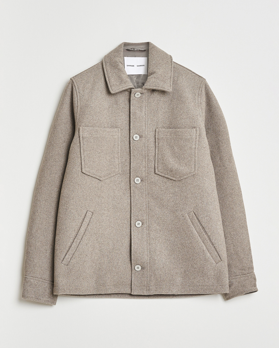 Heren | Jassen | Samsøe Samsøe | Pally Padded Shirt Jacket Elephant Skin